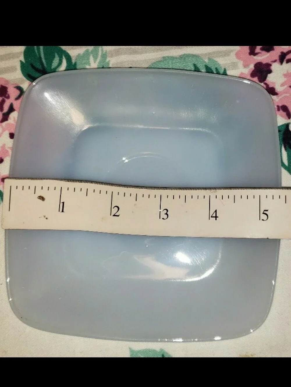 Vintage Mid-Century Azurite Delphite Blue Milk Glass Tea Cup & Saucer Set